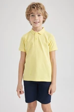 DEFACTO Boy's Pique Short Sleeve Basic Polo T-Shirt