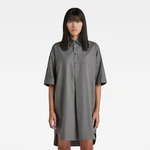 G-STAR Šaty - Shirt dress ss wmn sivé