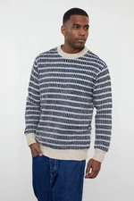 Trendyol Multicolored Casual Regular Crew Neck Ethnic Knitwear Sweater