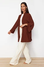 Trendyol Brown Woven Linen Look Kimono