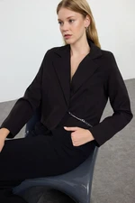 Trendyol Black Chain Accessory Woven Blazer Jacket