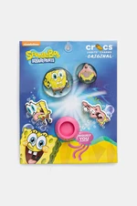 Detské odznaky na topánky Crocs Spongebob Bubble 5-pak žltá farba, 10013556