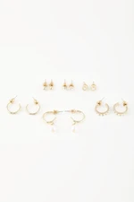 DEFACTO Women's 6-Piece Gold Earrings