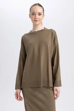 DEFACTO Regular Fit Crew Neck Sweater Tunic