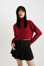 DEFACTO Cool Regular Fit Red Turtleneck Sweater