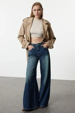 Trendyol Dark Blue High Waist Extra Wide Leg Palazzo Jeans