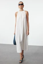 Trendyol Ecru Shift Modal Content Maxi Woven Dress