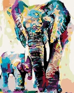 Zuty Pintura de diamantes Painted Elephants