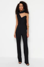 Trendyol Black Lined Woven Jumpsuit