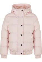 Girl's Hooded Puffer Jacket - Pink