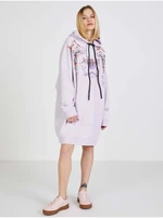 Light Purple Women Patterned Hoodie Dress Replay - Women