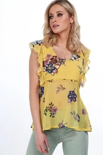 Yellow blouse with flowers every day