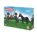 IGRÁČEK TRIO - 2 rytíři a černý kůň