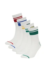 DEFACTO Men's Comfortable Elastic 5-Pack Cotton Ankle Socks