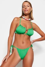 Trendyol Green Trimless Cut Out/Window Bikini Top