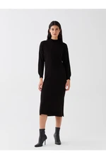 LC Waikiki Half Turtleneck Plain Long Sleeve Women's Knitwear Dress