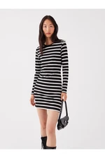 LC Waikiki Crew Neck Striped Long Sleeve Women's Dress