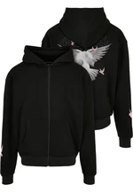 Doves Oversize zip-up hoodie black