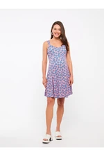 LC Waikiki Heart Collar Patterned Maternity Dress with Straps