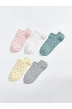 LC Waikiki 5-Pack LCW Women's Patterned Booties Socks