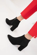 Soho Black Suede Women's Boots & Booties 17518