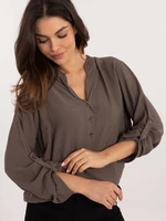 Khaki blouse with buttons OH BELLA