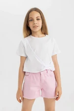 DEFACTO Girl Relax Fit Crew Neck Short Sleeve T-Shirt