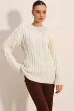 Bigdart 15849 Thick Knit Knitwear Sweater - White