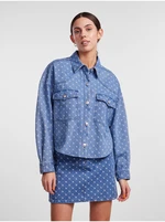 Women's Blue Denim Jacket Pieces Nursel - Women's