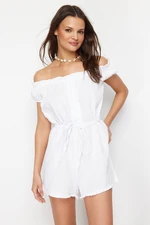 Trendyol White Woven Muslin 100% Cotton Jumpsuit