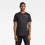 G-STAR T-shirt - Multi stencil gr slim r t black