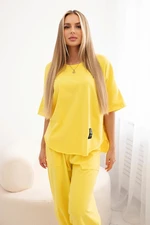 Women's set T-shirt + pants - yellow