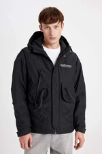 DEFACTO Regular Fit Hooded Zippered Snap Pocket Jacket