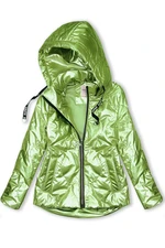 Jacke im glänzenden Design Hellgrün