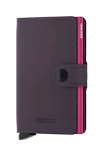 Kožená peňaženka Secrid Miniwallet Matte Dark Purple-Fuchsia fialová farba