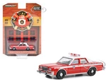 1985 Plymouth Gran Fury Red with White Top "FDNY (The Official Fire Department City of New York)" "Fire &amp; Rescue" Series 4 1/64 Diecast Model Car