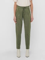 Green Shortened Trousers with Tie JDY Catia - Women