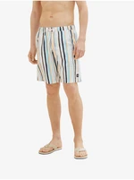 Orange-blue men's striped swimsuit Tom Tailor - Men's