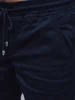 Men's Navy Blue Fabric Dstreet Shorts