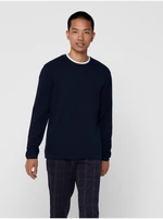 Dark blue men's basic sweater ONLY & SONS Panter - Men's