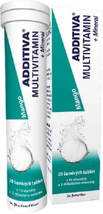 ADDITIVA Multivitamín + Minerál, mango 20 šumivých tabliet