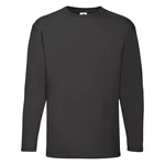 Valueweight Men's Black Long Sleeve T-Shirt Fruit of the Loom