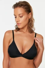 Trendyol černá polyamidová trojúhelníková podprsenka bralette bez košíčků