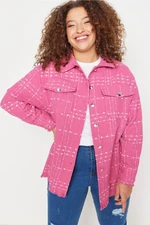 Trendyol Curve Pink Chenille Woven Shirt