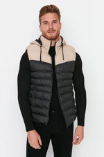 Trendyol Black Regular Fit Color Block Winter Puffer Vest