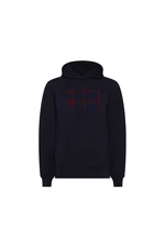 Tommy Hilfiger Mikina - REGULAR CHECK HOODIE  LS tmavomodrá