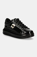 Kožené sneakers boty Karl Lagerfeld KAPRI černá barva, KL62531U