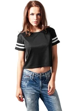 Women's short mesh t-shirt blk/wht