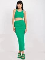 Basic dark green set in cotton RUE PARIS