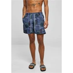 Patterned swimsuit shorts with navy scarf aop